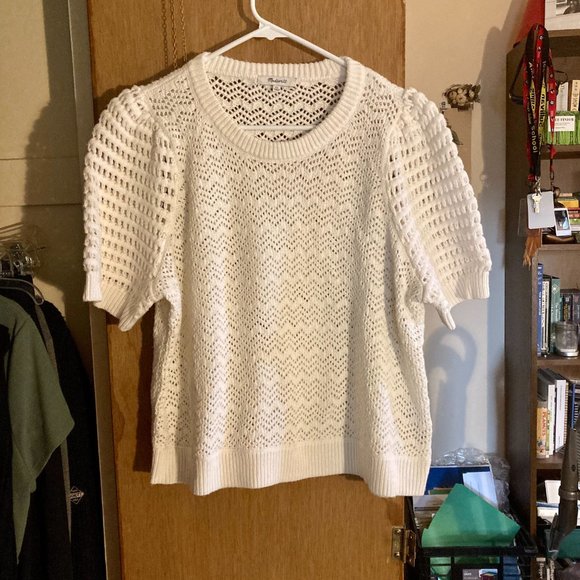Madewell Atwater Crochet Sweater Tee 